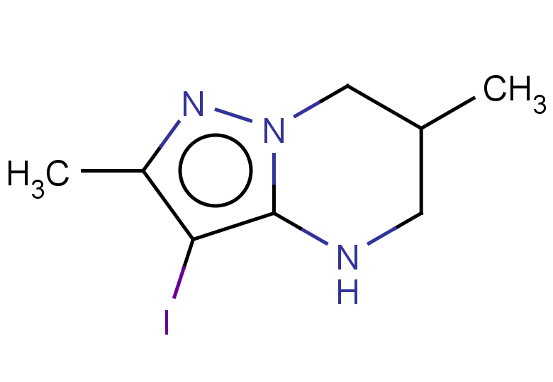 3-iodo-2,6-dimethyl-4H,5H,6H,7H-pyrazolo[1,5-a]pyrimidine