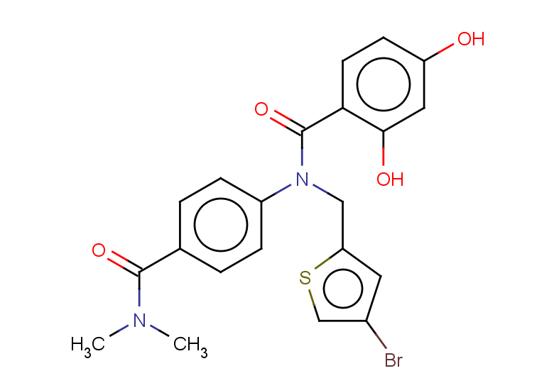 N-[(4-bromothiophen-2-yl)methyl]-N-[4-(dimethylcarbamoyl)phenyl]-2,4-dihydroxybenzamide