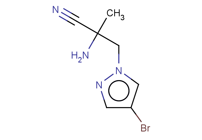 2-amino-3-(4-bromo-1H-pyrazol-1-yl)-2-methylpropanenitrile