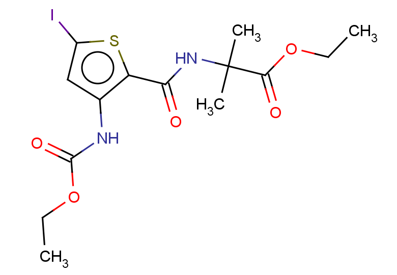 ethyl 2-({3-[(ethoxycarbonyl)amino]-5-iodothiophen-2-yl}formamido)-2-methylpropanoate