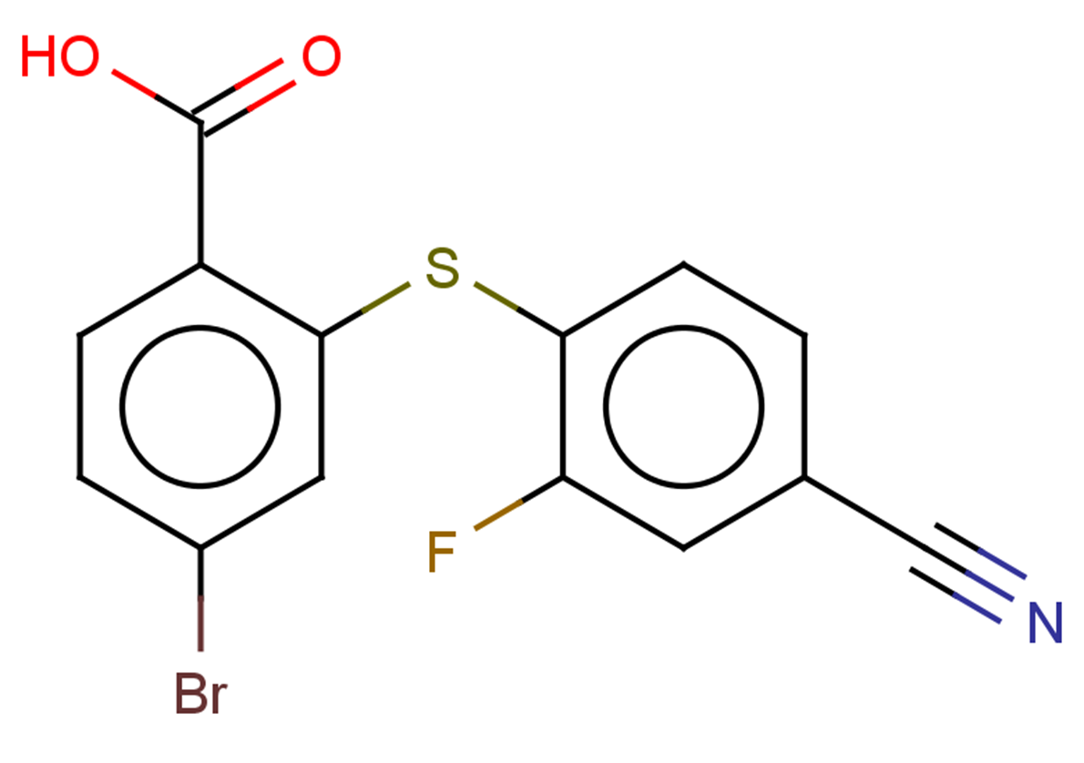 4-bromo-2-[(4-cyano-2-fluorophenyl)sulfanyl]benzoic acid