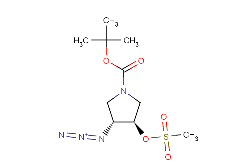 rac-tert-butyl (3R,4R)-3-azido-4-(methanesulfonyloxy)pyrrolidine-1-carboxylate, trans