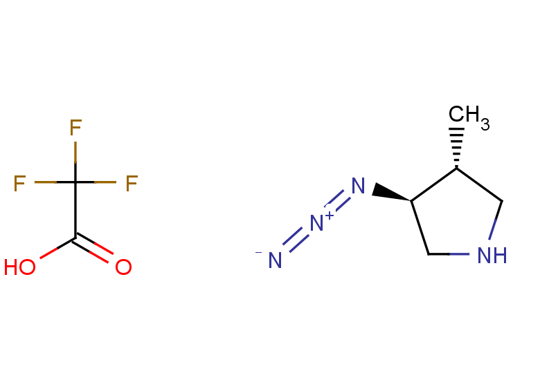 rac-(3R,4S)-3-azido-4-methylpyrrolidine, trifluoroacetic acid