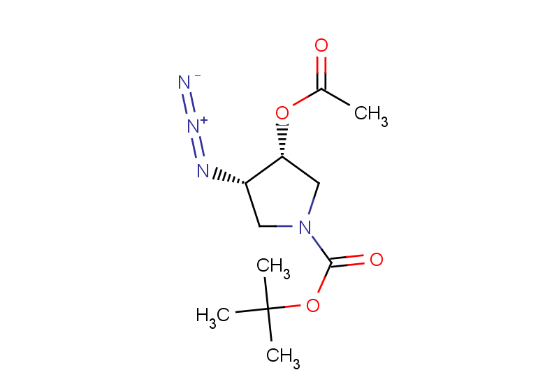 rac-tert-butyl (3R,4S)-3-(acetyloxy)-4-azidopyrrolidine-1-carboxylate, cis