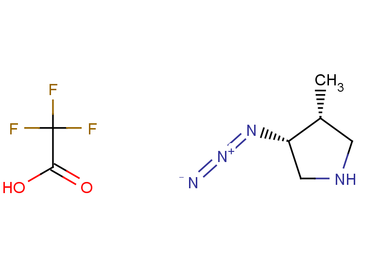 rac-(3R,4R)-3-azido-4-methylpyrrolidine, trifluoroacetic acid, cis