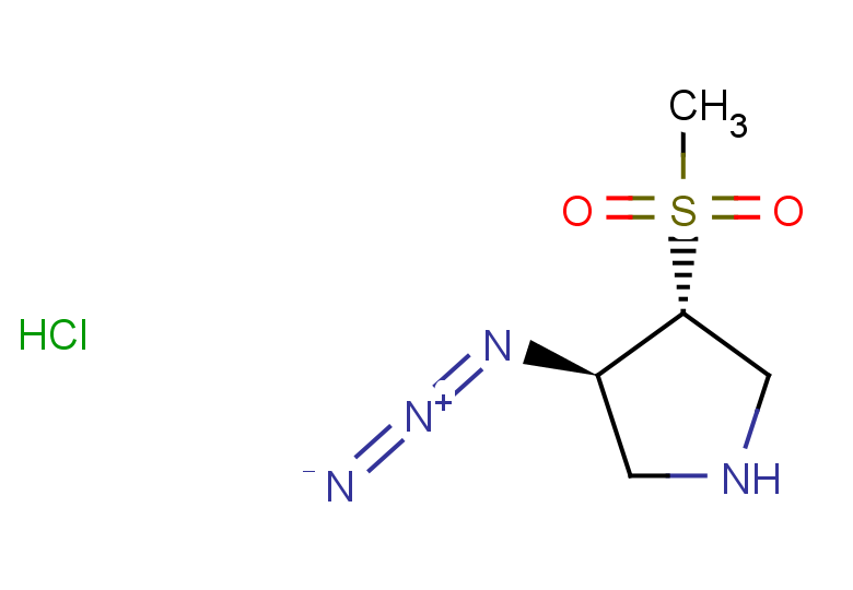 rac-(3R,4R)-3-azido-4-methanesulfonylpyrrolidine hydrochloride, trans