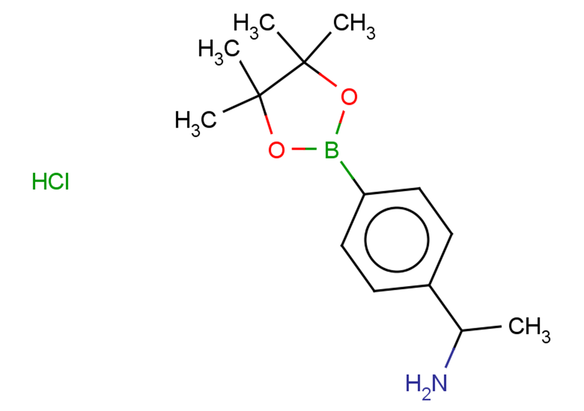 1-[4-(4,4,5,5-tetramethyl-1,3,2-dioxaborolan-2-yl)phenyl]ethan-1-amine hydrochloride