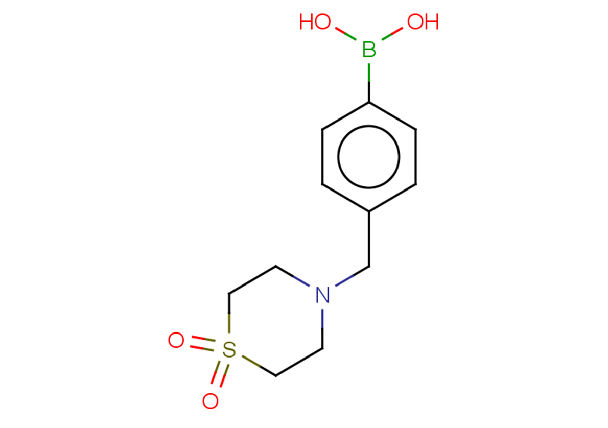 4-{[4-(dihydroxyboranyl)phenyl]methyl}-1$l^{6},4-thiomorpholine-1,1-dione