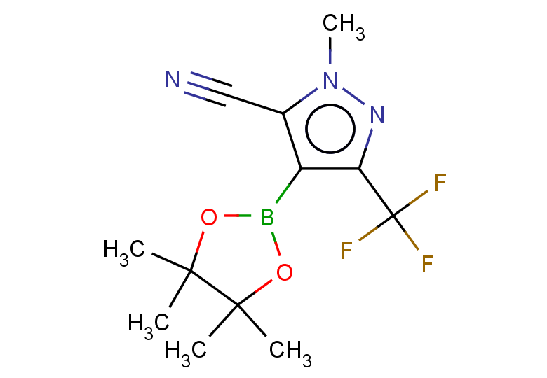 1-methyl-4-(tetramethyl-1,3,2-dioxaborolan-2-yl)-3-(trifluoromethyl)-1H-pyrazole-5-carbonitrile