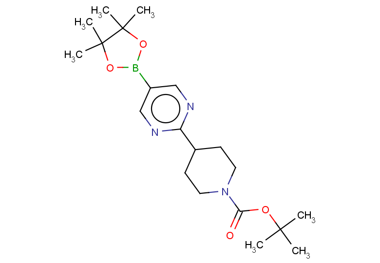 tert-butyl 4-[5-(4,4,5,5-tetramethyl-1,3,2-dioxaborolan-2-yl)pyrimidin-2-yl]piperidine-1-carboxylate