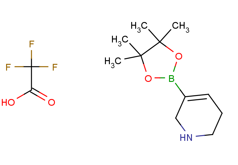 5-(4,4,5,5-tetramethyl-1,3,2-dioxaborolan-2-yl)-1,2,3,6-tetrahydropyridine, trifluoroacetic acid