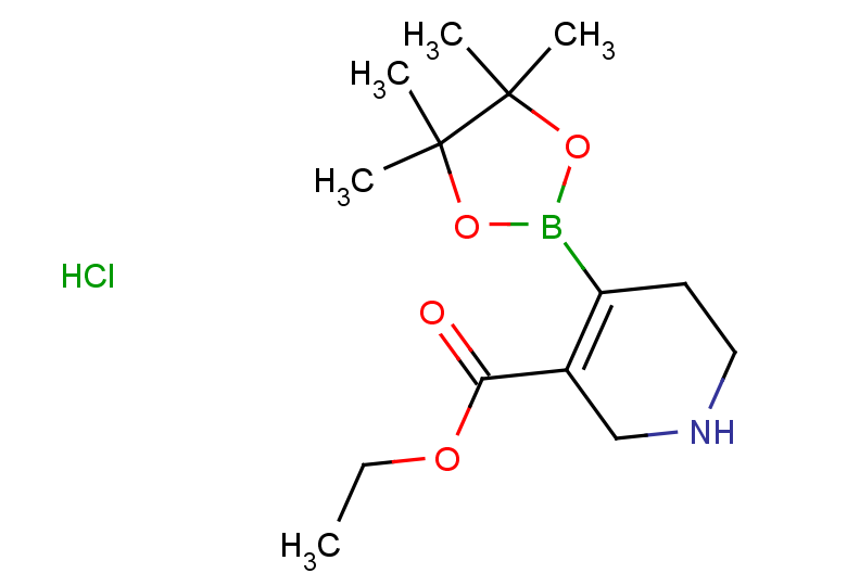 ethyl 4-(4,4,5,5-tetramethyl-1,3,2-dioxaborolan-2-yl)-1,2,5,6-tetrahydropyridine-3-carboxylate hydrochloride