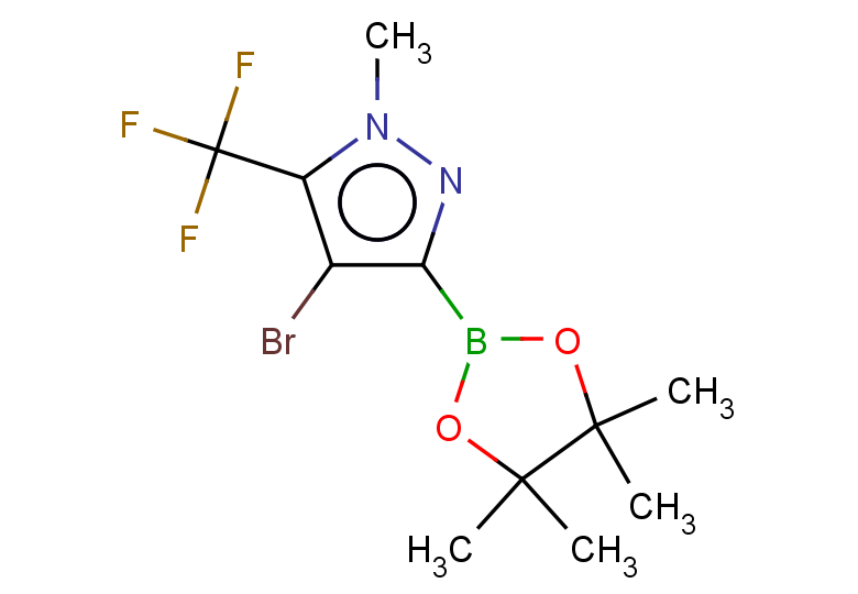 4-bromo-1-methyl-3-(tetramethyl-1,3,2-dioxaborolan-2-yl)-5-(trifluoromethyl)-1H-pyrazole