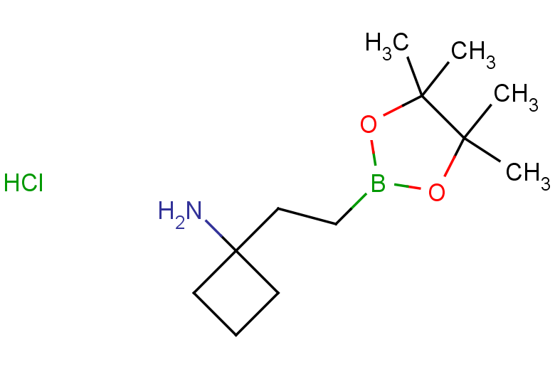 1-[2-(4,4,5,5-tetramethyl-1,3,2-dioxaborolan-2-yl)ethyl]cyclobutan-1-amine hydrochloride