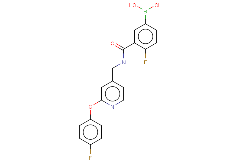 5-(dihydroxyboranyl)-2-fluoro-N-{[2-(4-fluorophenoxy)pyridin-4-yl]methyl}benzamide