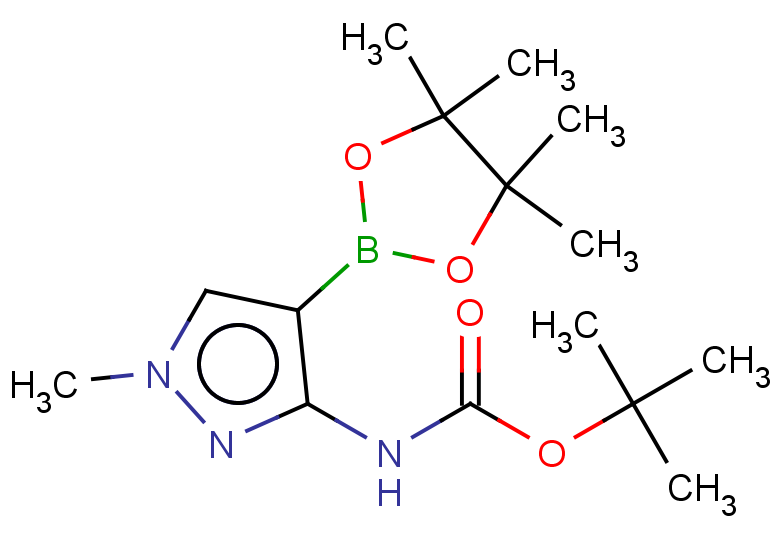 tert-butyl N-[1-methyl-4-(tetramethyl-1,3,2-dioxaborolan-2-yl)-1H-pyrazol-3-yl]carbamate