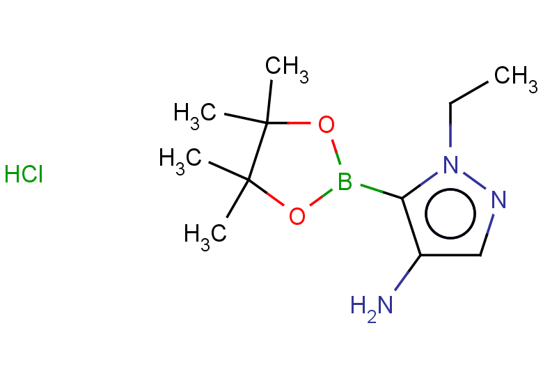 1-ethyl-5-(tetramethyl-1,3,2-dioxaborolan-2-yl)-1H-pyrazol-4-amine hydrochloride
