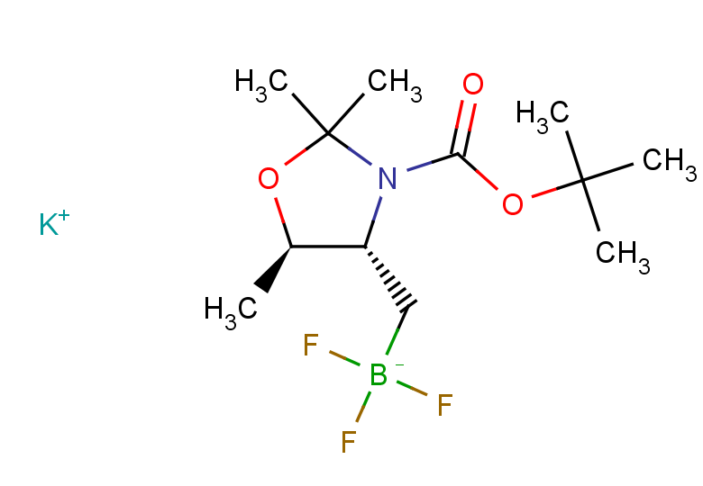 potassium {[(4R,5R)-3-[(tert-butoxy)carbonyl]-2,2,5-trimethyl-1,3-oxazolidin-4-yl]methyl}trifluoroboranuide