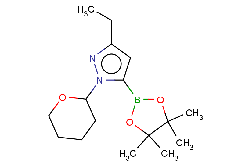 3-ethyl-1-(oxan-2-yl)-5-(4,4,5,5-tetramethyl-1,3,2-dioxaborolan-2-yl)-1H-pyrazole