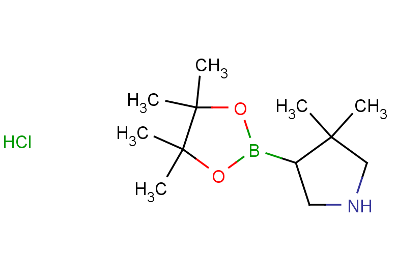 3,3-dimethyl-4-(4,4,5,5-tetramethyl-1,3,2-dioxaborolan-2-yl)pyrrolidine hydrochloride