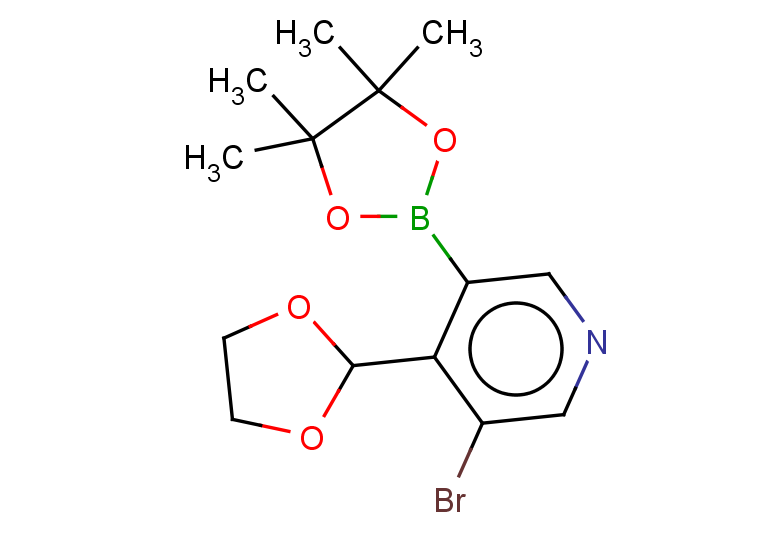 3-bromo-4-(1,3-dioxolan-2-yl)-5-(4,4,5,5-tetramethyl-1,3,2-dioxaborolan-2-yl)pyridine