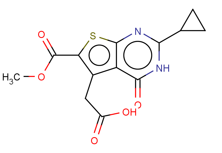 2-[2-cyclopropyl-6-(methoxycarbonyl)-4-oxo-3H,4H-thieno[2,3-d]pyrimidin-5-yl]acetic acid