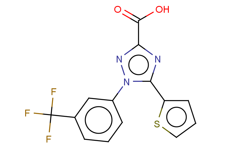 5-(thiophen-2-yl)-1-[3-(trifluoromethyl)phenyl]-1H-1,2,4-triazole-3-carboxylic acid