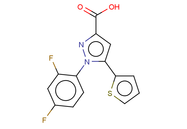 1-(2,4-difluorophenyl)-5-(thiophen-2-yl)-1H-pyrazole-3-carboxylic acid