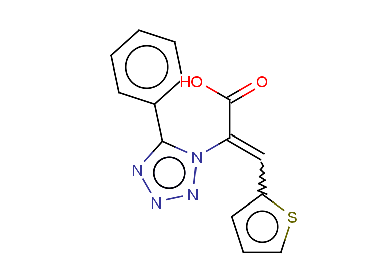 2-(5-phenyl-1H-1,2,3,4-tetrazol-1-yl)-3-(thiophen-2-yl)prop-2-enoic acid
