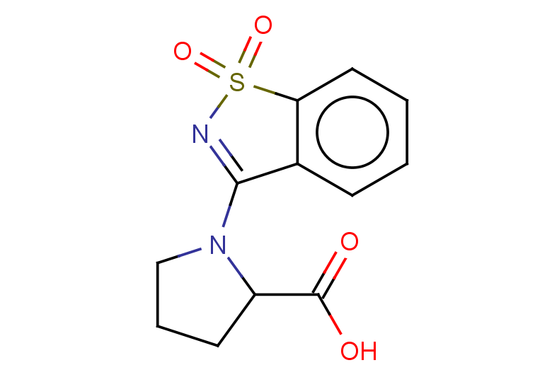 1-(1,1-dioxo-1$l^{6},2-benzothiazol-3-yl)pyrrolidine-2-carboxylic acid