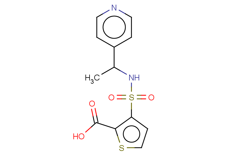 3-{[1-(pyridin-4-yl)ethyl]sulfamoyl}thiophene-2-carboxylic acid