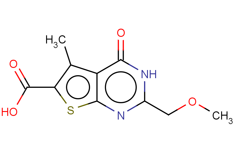 2-(methoxymethyl)-5-methyl-4-oxo-3H,4H-thieno[2,3-d]pyrimidine-6-carboxylic acid