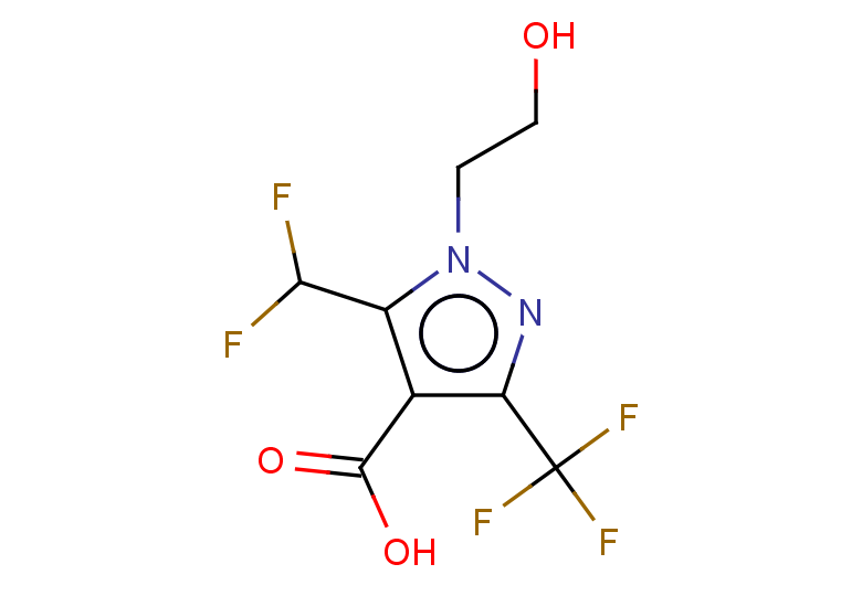 5-(difluoromethyl)-1-(2-hydroxyethyl)-3-(trifluoromethyl)-1H-pyrazole-4-carboxylic acid