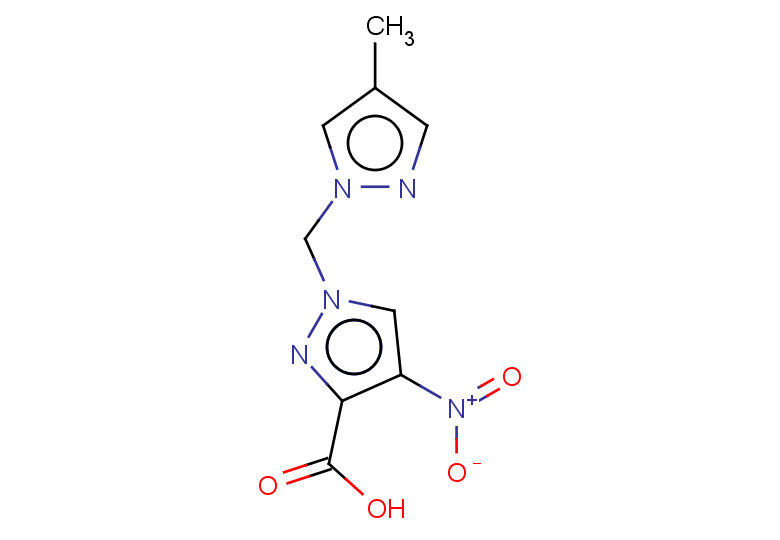 1-[(4-methyl-1H-pyrazol-1-yl)methyl]-4-nitro-1H-pyrazole-3-carboxylic acid