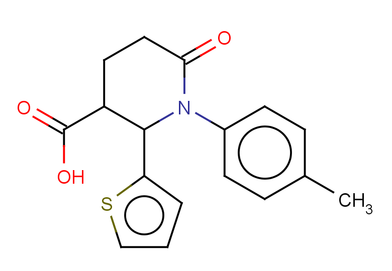 1-(4-methylphenyl)-6-oxo-2-(thiophen-2-yl)piperidine-3-carboxylic acid, Mixture of diastereomers