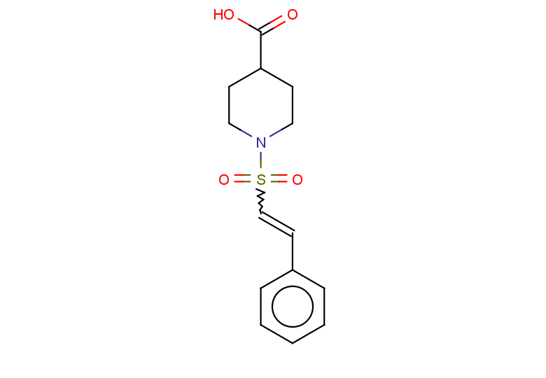 1-[(2-phenylethene)sulfonyl]piperidine-4-carboxylic acid