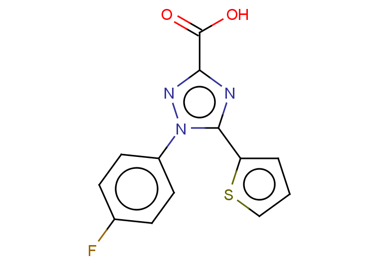 1-(4-fluorophenyl)-5-(thiophen-2-yl)-1H-1,2,4-triazole-3-carboxylic acid