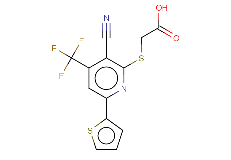 2-{[3-cyano-6-(thiophen-2-yl)-4-(trifluoromethyl)pyridin-2-yl]sulfanyl}acetic acid