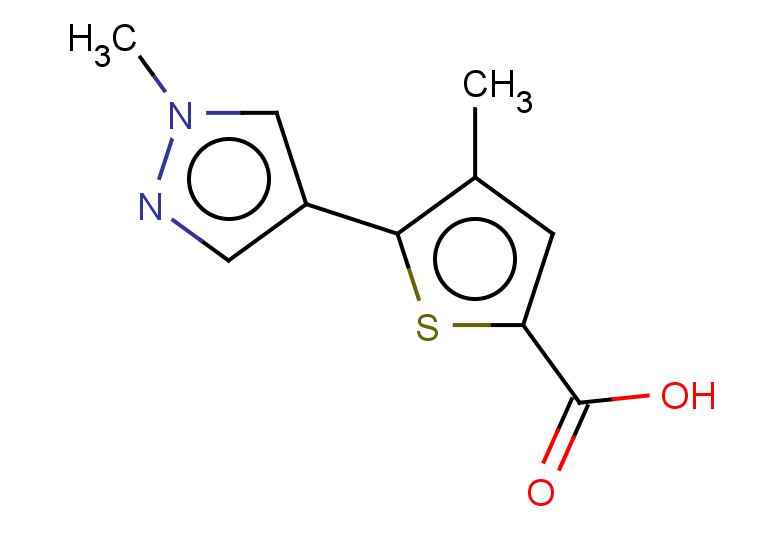 4-methyl-5-(1-methyl-1H-pyrazol-4-yl)thiophene-2-carboxylic acid