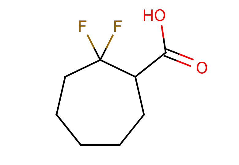 2,2-difluorocycloheptane-1-carboxylic acid