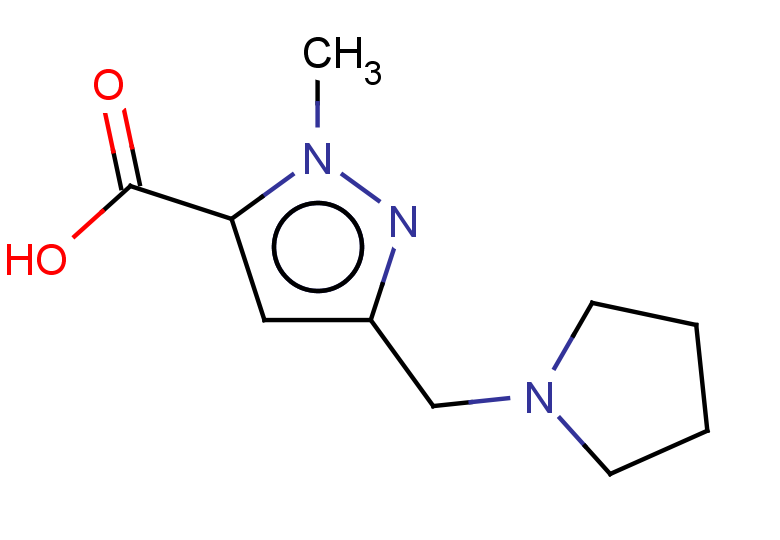 1-methyl-3-[(pyrrolidin-1-yl)methyl]-1H-pyrazole-5-carboxylic acid