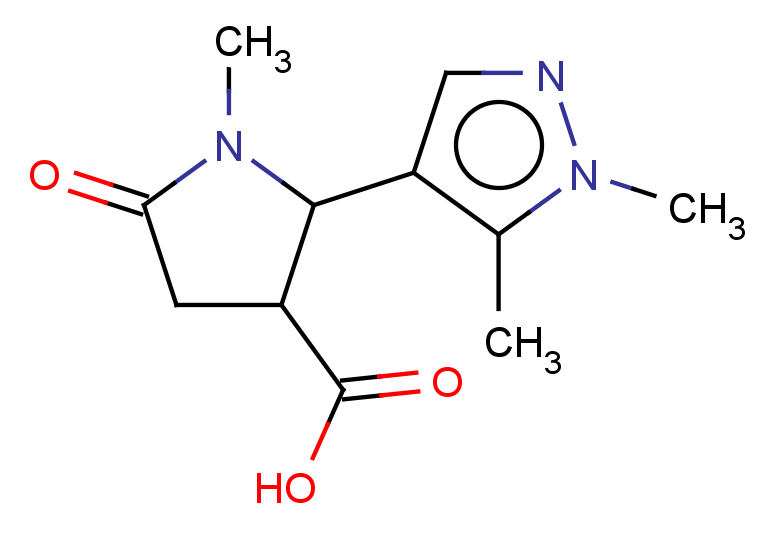 2-(1,5-dimethyl-1H-pyrazol-4-yl)-1-methyl-5-oxopyrrolidine-3-carboxylic acid, Mixture of diastereomers