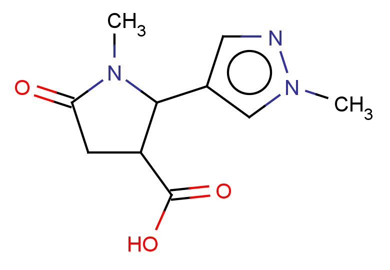 1-methyl-2-(1-methyl-1H-pyrazol-4-yl)-5-oxopyrrolidine-3-carboxylic acid