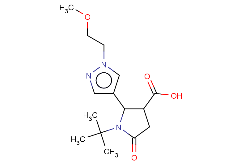 1-tert-butyl-2-[1-(2-methoxyethyl)-1H-pyrazol-4-yl]-5-oxopyrrolidine-3-carboxylic acid
