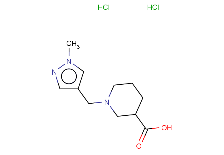 1-[(1-methyl-1H-pyrazol-4-yl)methyl]piperidine-3-carboxylic acid dihydrochloride