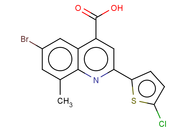 6-bromo-2-(5-chlorothiophen-2-yl)-8-methylquinoline-4-carboxylic acid