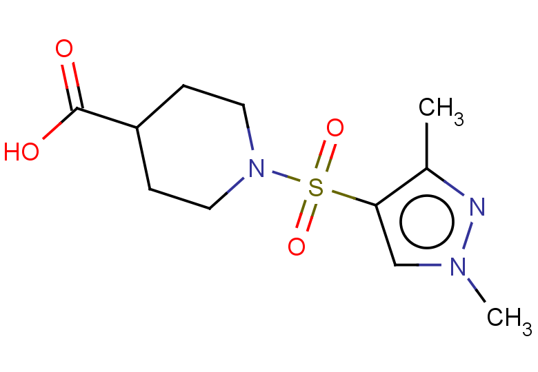 1-[(1,3-dimethyl-1H-pyrazol-4-yl)sulfonyl]piperidine-4-carboxylic acid