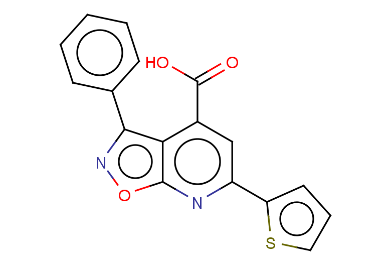 3-phenyl-6-(thiophen-2-yl)-[1,2]oxazolo[5,4-b]pyridine-4-carboxylic acid