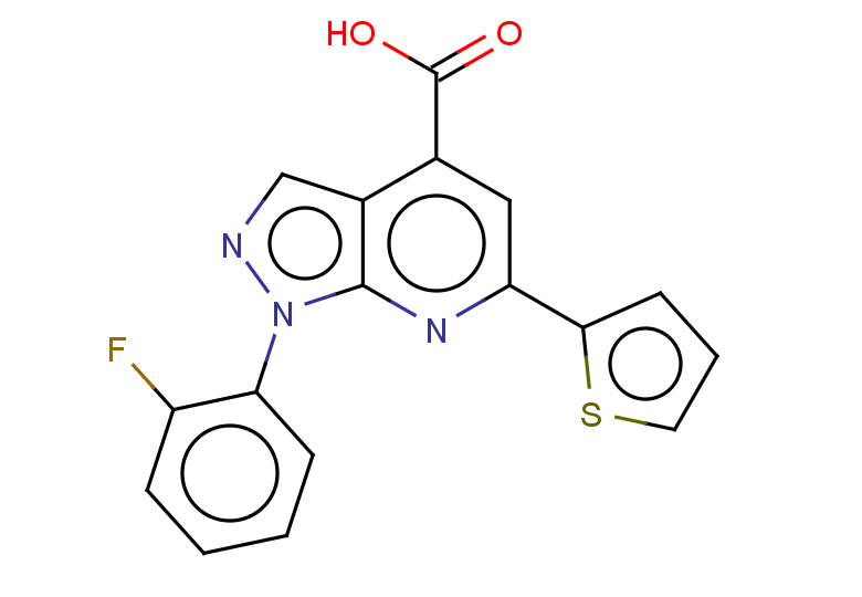 1-(2-fluorophenyl)-6-(thiophen-2-yl)-1H-pyrazolo[3,4-b]pyridine-4-carboxylic acid
