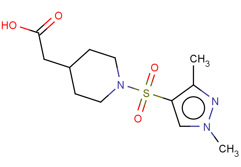 2-{1-[(1,3-dimethyl-1H-pyrazol-4-yl)sulfonyl]piperidin-4-yl}acetic acid